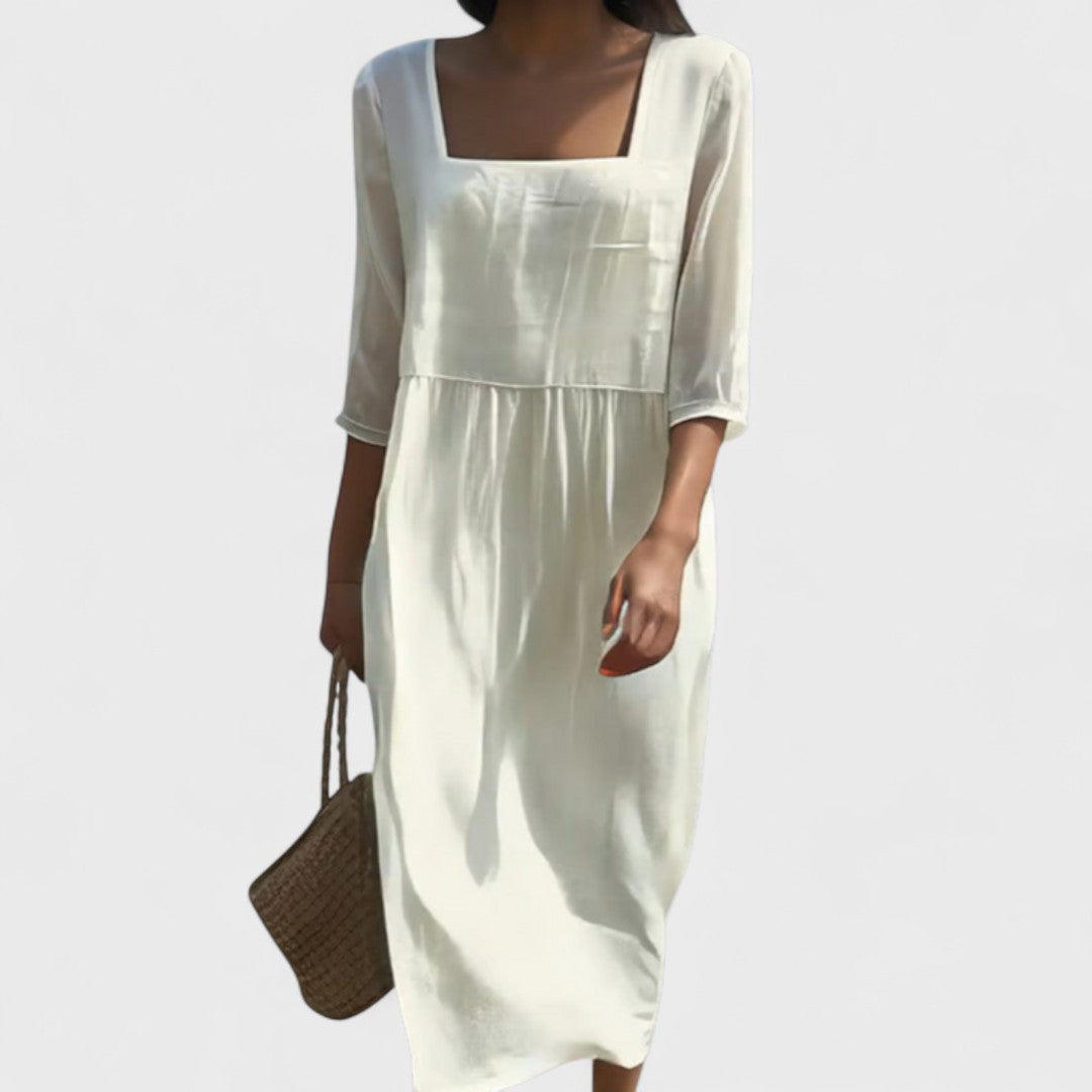Feliane - Dress with Front Panel in Linen