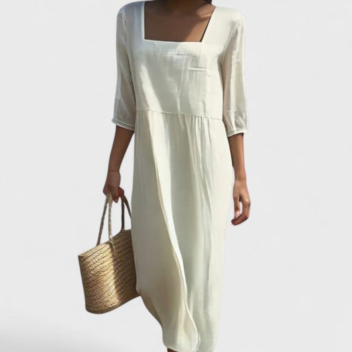 Feliane - Dress with Front Panel in Linen