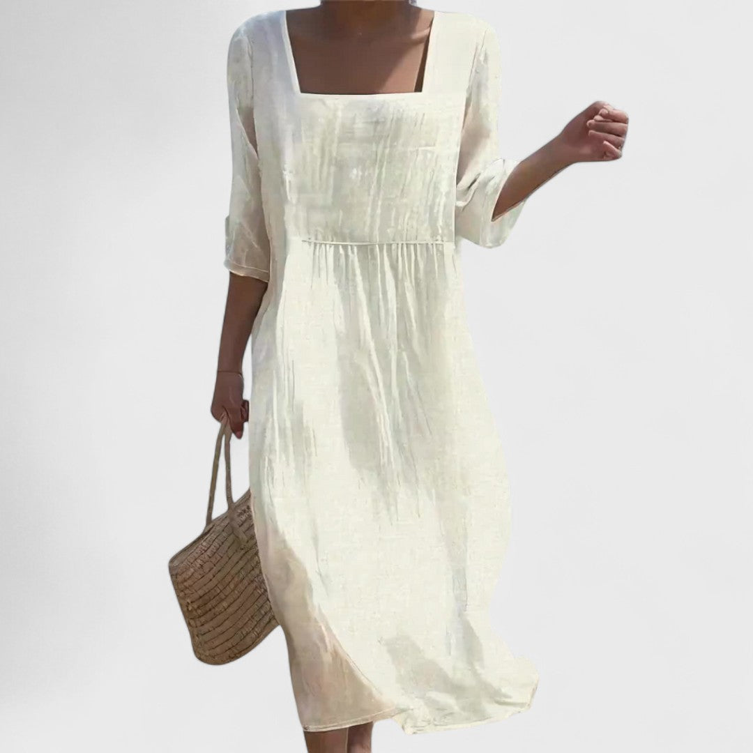 Feliane - Dress with Front Panel in Linen