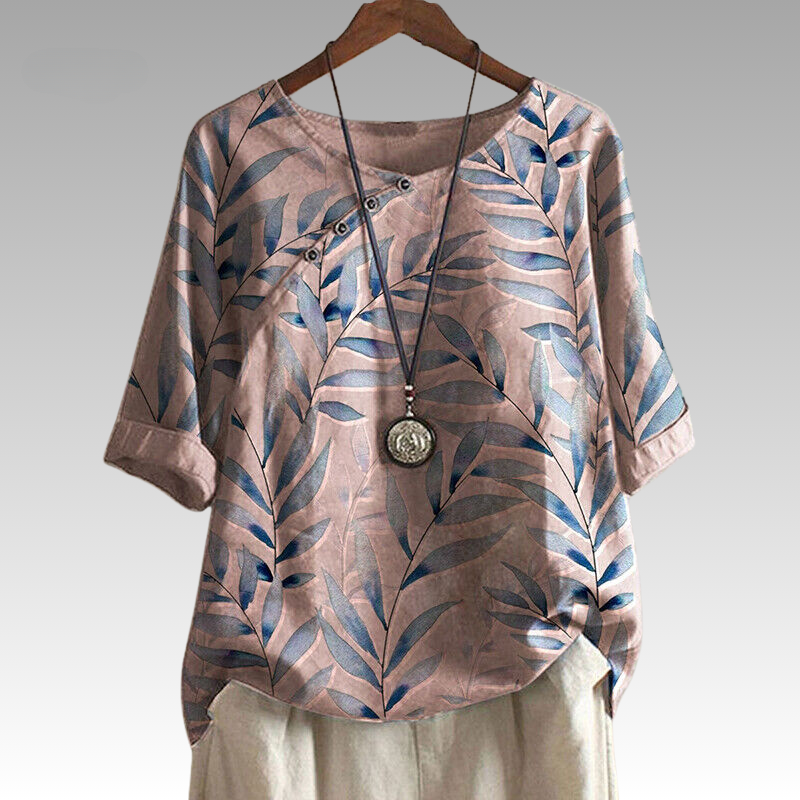 Larisa | Nature-Inspired Button Detail Top 1