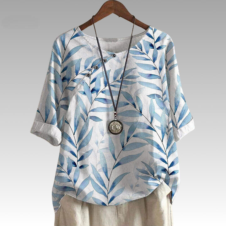 Larisa | Nature-Inspired Button Detail Top 1